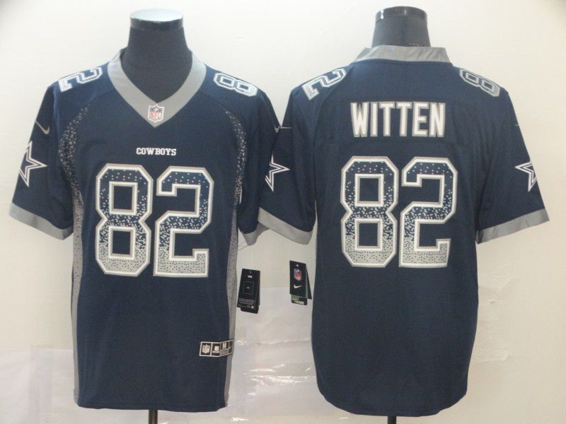 Men Dallas cowboys #82 Witten Black Nike Drift Fashion Color Rush Limited Jersey
